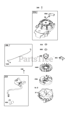 Briggs & Stratton 104M02-0253-H5 - Briggs & Stratton Vertical Engine Flywheel, Ignition, and Starter Group