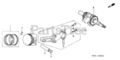 Honda WP30 X ACF6 (WZBF) - Honda Water Pump, Made in Japan (SN: WZBF-1000001 - WZBF-1299999) PISTON + CRANKSHAFT