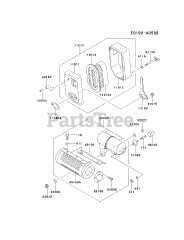Kawasaki FE120D-AS05 - Kawasaki Engine AIR-FILTER/MUFFLER