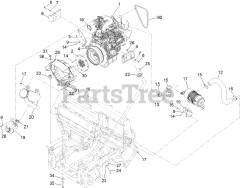 Toro 72028 (7500-D) - Toro 60" Z Master Zero-Turn Mower, Rear-Discharge Deck (SN: 416262337 - 416288793) Engine Assembly