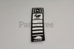 MTD 777I23784 Throttle Label