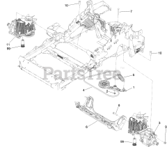 Toro 74915 CP - Toro 60" Z Master Zero-Turn Mower, Side-Discharge Deck (SN: 311000001 - 311999999) (2011) Hydraulic Pump, Idler and Belt Assembly
