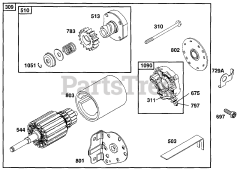 Briggs & Stratton 222413-0723-01 - Briggs & Stratton Horizontal Engine Electric Starter