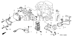 Honda BF15 D4 LGA (BALJ) - Honda Outboard Engine, Made in Japan (SN: BALJ-1100001 - BALJ-1199999) IGNITION COIL + C.D.I. UNIT