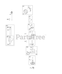 Briggs & Stratton 219907-0110-E1 - Briggs & Stratton Vertical Engine Camshaft, Crankshaft, Lubrication, Piston, Rings, Connecting Rod