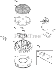 Briggs & Stratton 386777-0154-G1 - Briggs & Stratton Vertical Engine Flywheel, Ignition, and Starter Group