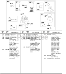 Briggs & Stratton 185437-0276-E1 - Briggs & Stratton Horizontal Engine Carburetor
