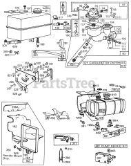 Briggs & Stratton 131431-0174-01 - Briggs & Stratton Horizontal Engine Carburetor &amp; Fuel Tank Assys