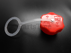 Echo 13100406610 Fuel And Oil Cap Assembly, Orange - image 2