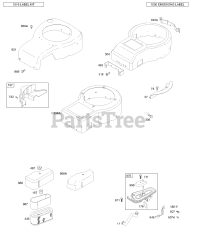 Briggs & Stratton 310777-0102-E1 - Briggs & Stratton Vertical Engine Blower Housing, Blower Housing Cover, Air Cleaner