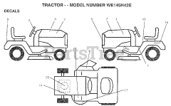 Weed Eater WE 145H42 E - Weed Eater Lawn Tractor (1999)
