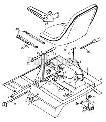 White Outdoor FR-2200 D (130-028-190) - White Outdoor Front-Mount Riding Mower (1990) Seat Lid Assembly