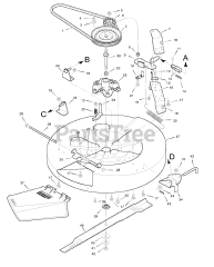 Briggs & Stratton 30546x99A - Briggs & Stratton 30" Lawn Tractor (1998) (AAFES) Mower Housing