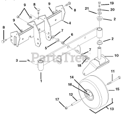 Ariens 915014 (EZR 2048) - Ariens 48" Zero-Turn Mower, 20hp Briggs & Stratton (SN: 000101 - 001102) Front Axle