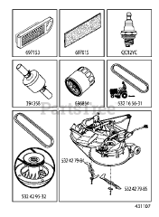 Jonsered LT 2216 CM (960610270-01) - Jonsered Lawn Tractor (2010-03)