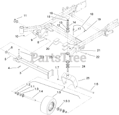 Toro 74268 (Z 597-D) - Toro 60" Z Master Zero-Turn Mower, Side-Discharge Deck (SN: 270000001 - 270000300) (2007) Caster and Z Stand Assembly