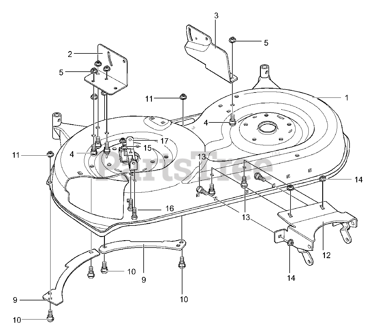 Yard King 42580x89A Yard King 42" Lawn Tractor (2000) Deck Assembly