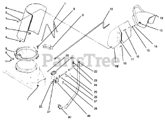 Toro 79361 - Toro 44" Two-Stage Snow Thrower for 300 Series Tractors (SN: 089000001 - 089999999) (1998)