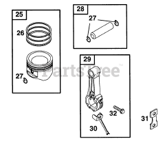 Briggs & Stratton 252412-0601-01 - Briggs & Stratton Horizontal Engine Piston Grp
