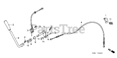 Honda H5518 NA2/D (TZAC) - Honda Multi-Purpose Tractor, Made in Japan (SN: TZAC-3500001 - TZAC-3599999) FRONT P.T.O. CLUTCH LEVER