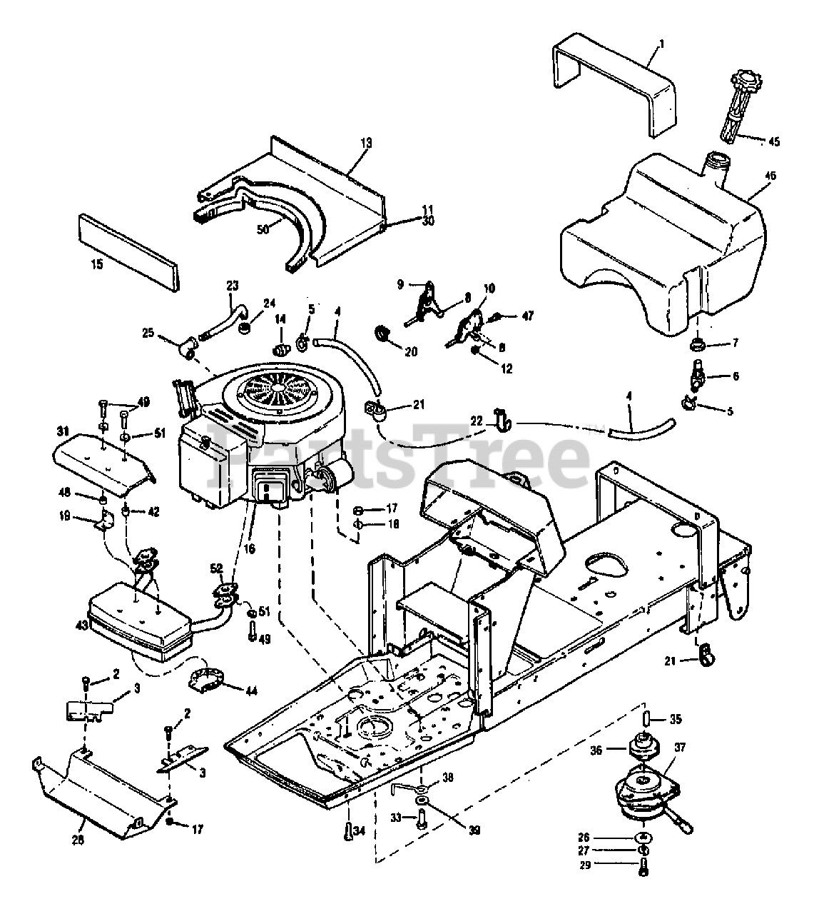 TroyBilt 13065 TroyBilt Hydro Suburban Lawn Tractor (SN