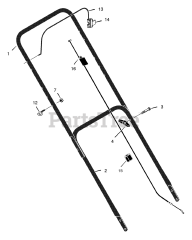Murray 202010x92A - Murray 20" Walk-Behind Mower (2002) Handle Assembly