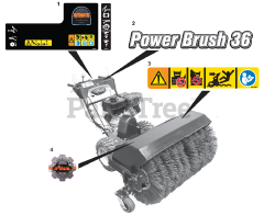 Ariens 926045 - Ariens 36" Power Brush, Subaru (SN: 035000 - 039999) Decals
