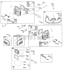 Briggs & Stratton 40R677-0007-B5 - Briggs & Stratton Vertical Engine Cylinder Head Group