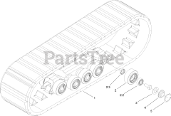 Toro 106-7723 - Toro Track Kit for TX 425 Wide Track Compact Utility Loader Track Assembly