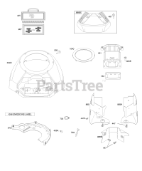 Briggs & Stratton 446977-0385-E1 - Briggs & Stratton Vertical Engine Air Cleaner, Blower Housing/Shrouds