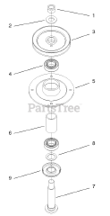 Toro 30291 - Toro 44" ProLine Walk-Behind Mower, Hydro Drive, 15hp (SN: 210000001 - 210005000) (2001) Spindle Housing Assembly No. 104-6316