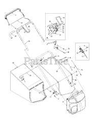 Columbia 12A-976B897 - Columbia 21" Walk-Behind Mower (2010) Handle &amp; Bag Assembly