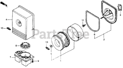 Honda GD320 QAAE (GPB) - Honda Engine, Made in Japan (SN: GPB-1000001 - GPB-1008896) AIR CLEANER