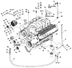 Generac QT10068KNSN - Generac 100kW Home Standby Generator (SN: 4407256 - 4816109) (2007) Engine Common Parts L/H Side (6.8L Cpl) (0F3016)