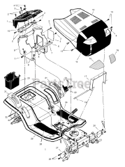 Murray 46104x14A - Murray 46" Garden Tractor (2000) Hood And Dash