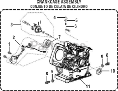 PowerStroke PS 903500 A - PowerStroke 3500 Watt Generator General Assembly - Crankcase Assembly