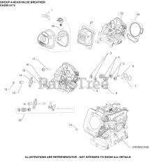 Kohler CH255-3174 - Kohler Command PRO Twin Engine, Basic Version, 5.5hp, 4kW 04 CylinderHead/Breather