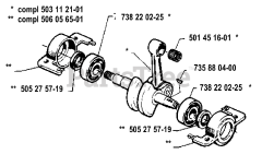 Husqvarna 40 - Husqvarna Chainsaw (1985-05) Crankshaft Assembly