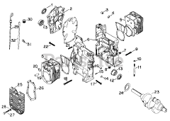 Cub Cadet 1712 (145-782-100) - Cub Cadet Garden Tractor Crankcase-Tractors W/sn 726124 &amp; Below