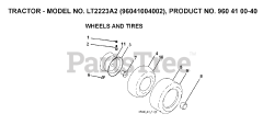 Jonsered LT 2223 A2 (960410041-03) - Jonsered Lawn Tractor (2008-01)