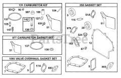 Briggs & Stratton 176432-0113-01 - Briggs & Stratton Horizontal Engine Gasket Sets