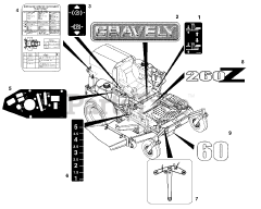 Gravely 992037 (PM 272Z) - Gravely Pro-Master 72" Zero-Turn Mower, 27hp Kawasaki (SN: 000101 - 000999)