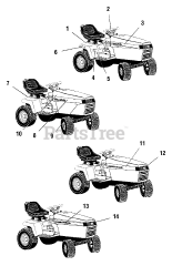 Simplicity 1692702 - Simplicity Landlord 50" Garden Tractor, 18hp Decals - Brand &amp; Model