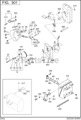 Subaru Robin EX350DS2050 (EX35) - Subaru Robin Engine 301 Intake &amp; Exhaust