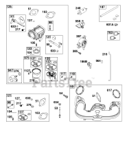 Briggs & Stratton 44N877-0016-B1 - Briggs & Stratton Vertical Engine Carburetor and Fuel Supply Group