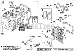 Briggs & Stratton 282707-0116-01 - Briggs & Stratton Vertical Engine Cylinder, Head