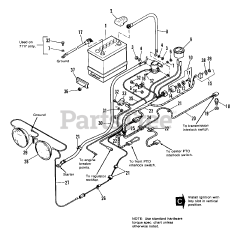 Allis-Chalmers 912 (1690655) - Allis-Chalmers Garden Tractor, 12hp Electrical Group