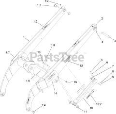 Toro 22333 (TX 525) - Toro Dingo Compact Utility Loader (SN: 270000401 - 270999999) (2007) Loader Arm Assembly