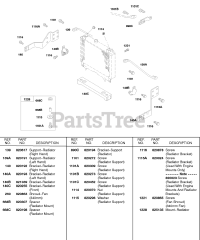 Briggs & Stratton 522447-0106-E2 - Briggs & Stratton Horizontal Engine Radiator Support Brackets