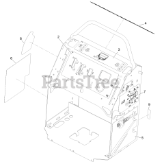 Exmark VTS691CKA48400 - Exmark 48" Vantage S-Series Stand-On Mower, Kawasaki FX691V (SN: 315000000 - 315999999) (2015) Control Tower W/Decals Assembly No. 116-5013